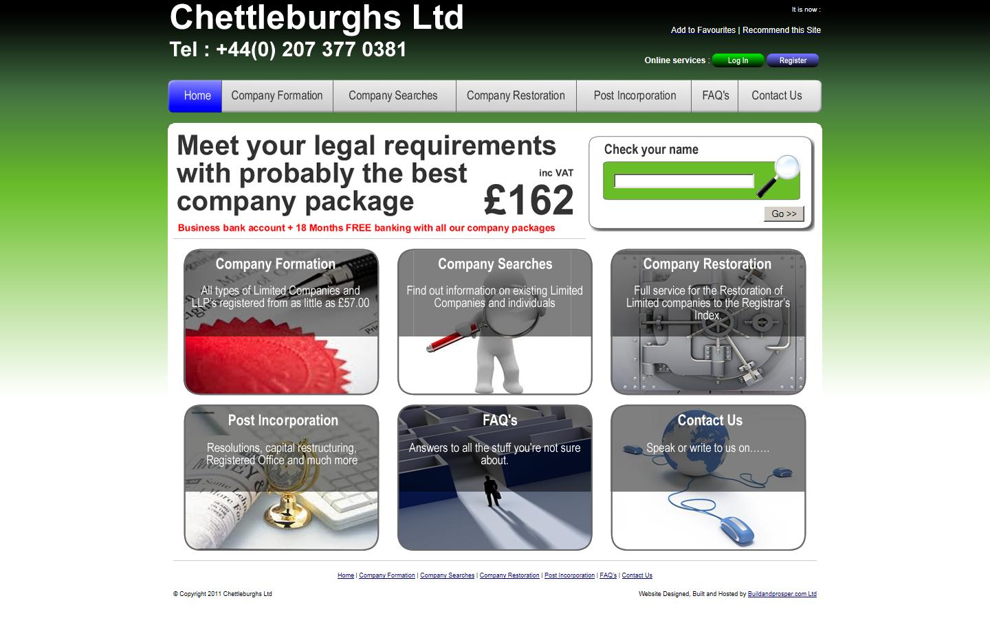 Chettleburghs Ltd Website