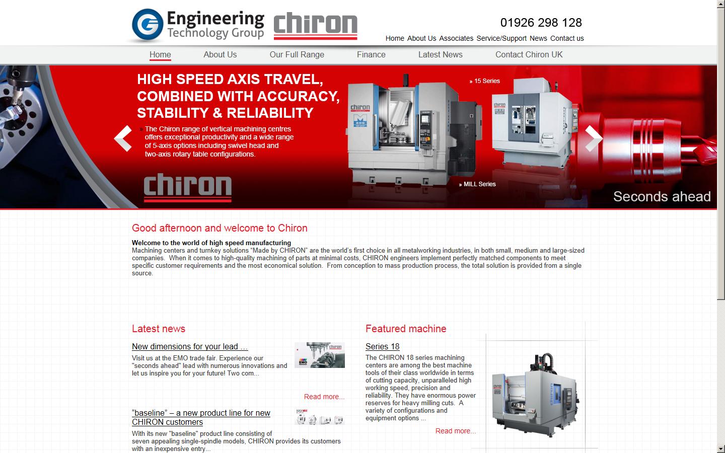 Chiron UK Ltd Website