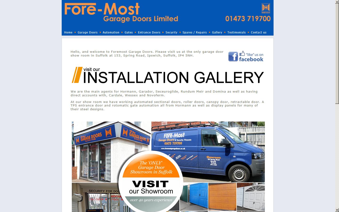 ForeMost Garage Doors Ltd Website
