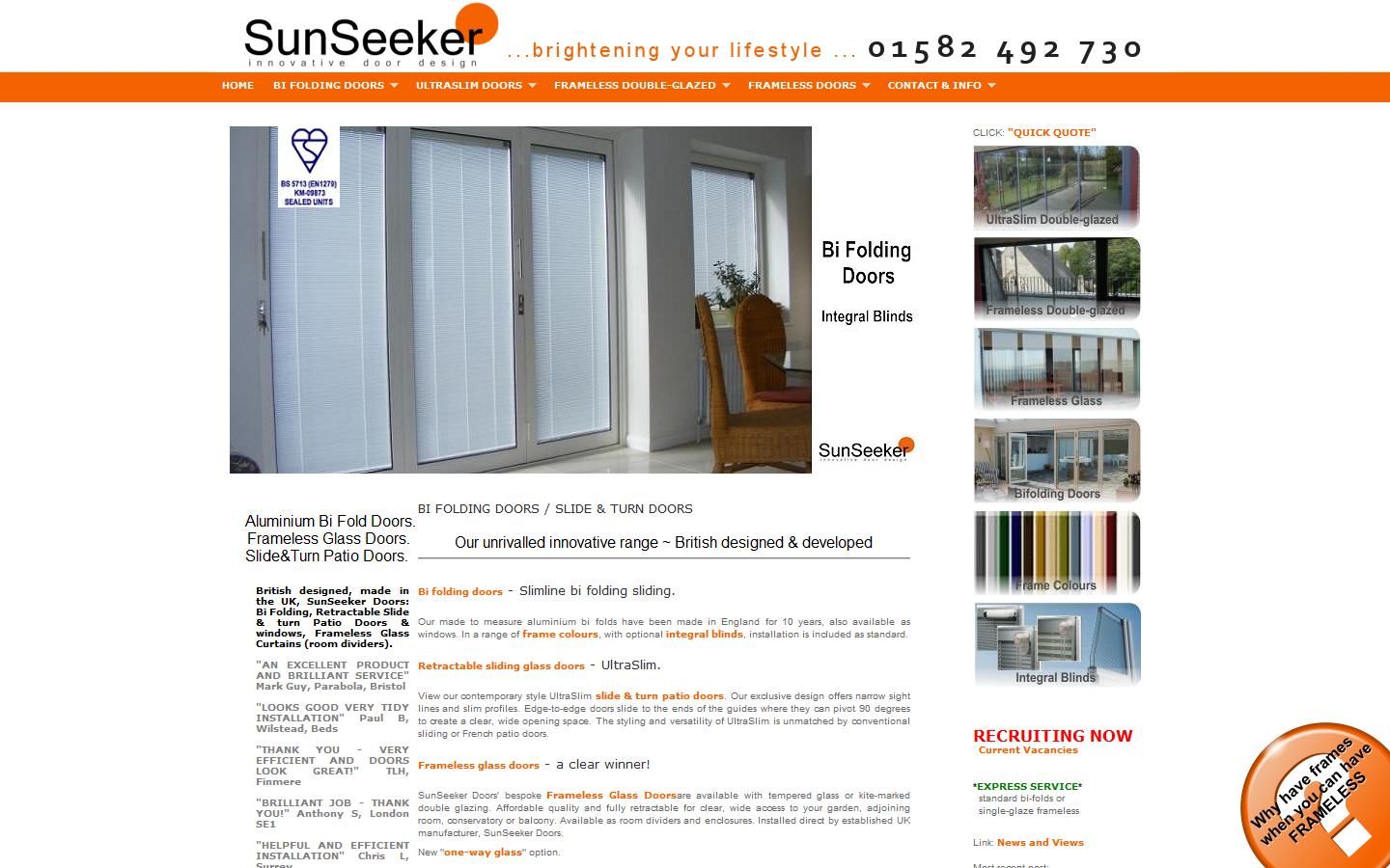 Clear Glass Curtains Ltd T/A SunSeeker Doors Website