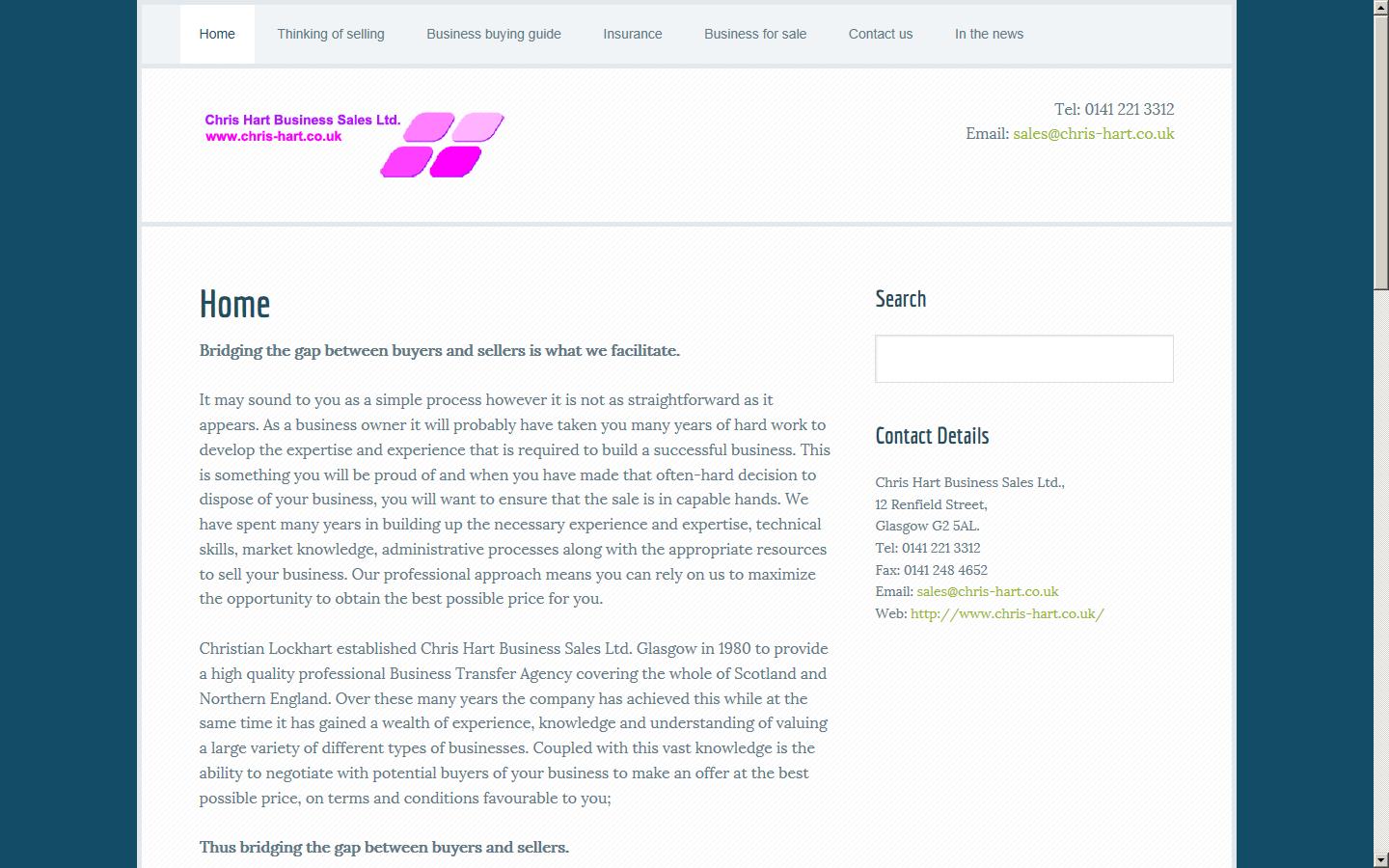Chris Hart Business Sales Ltd Website