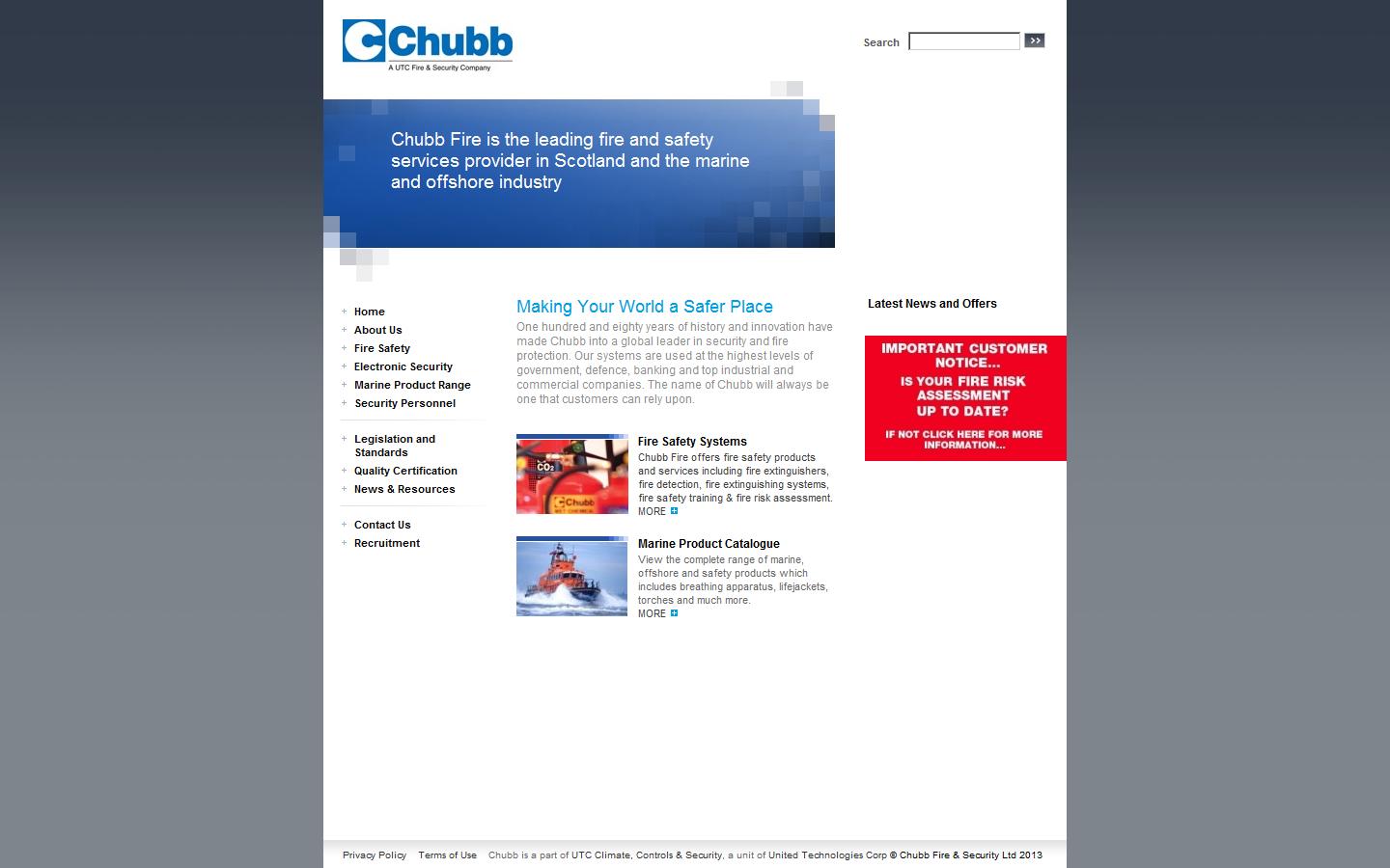 Chubb Fire (Scotland) Ltd Website
