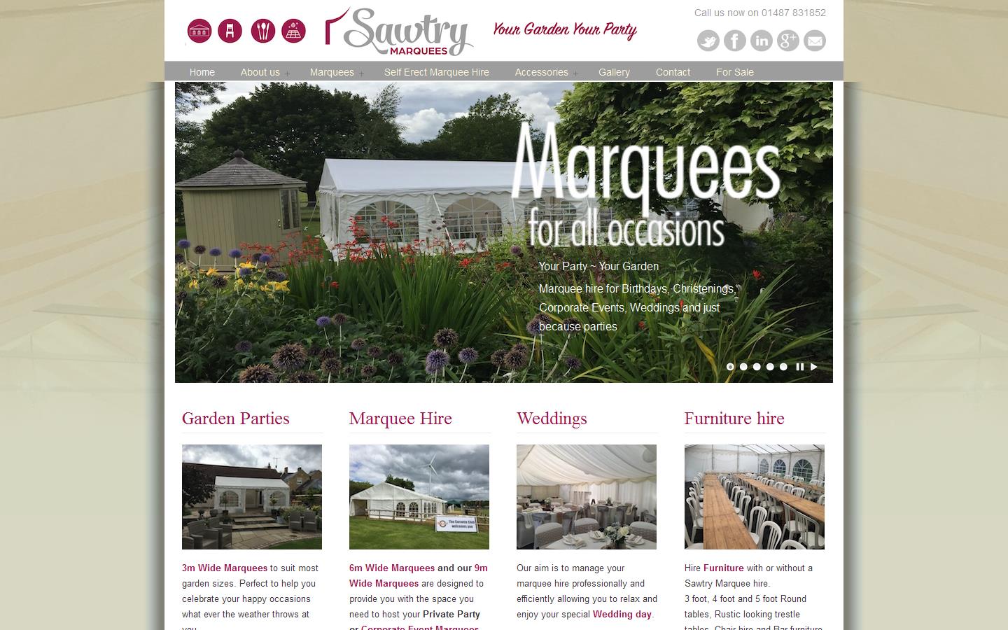 Sawtry Marquees Ltd Website