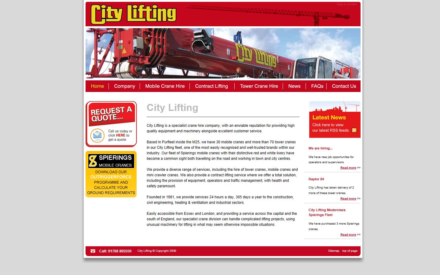 City Lifting Website