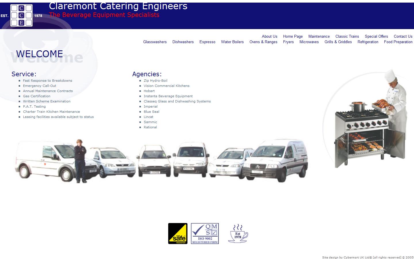 Claremont Catering Engineers Website