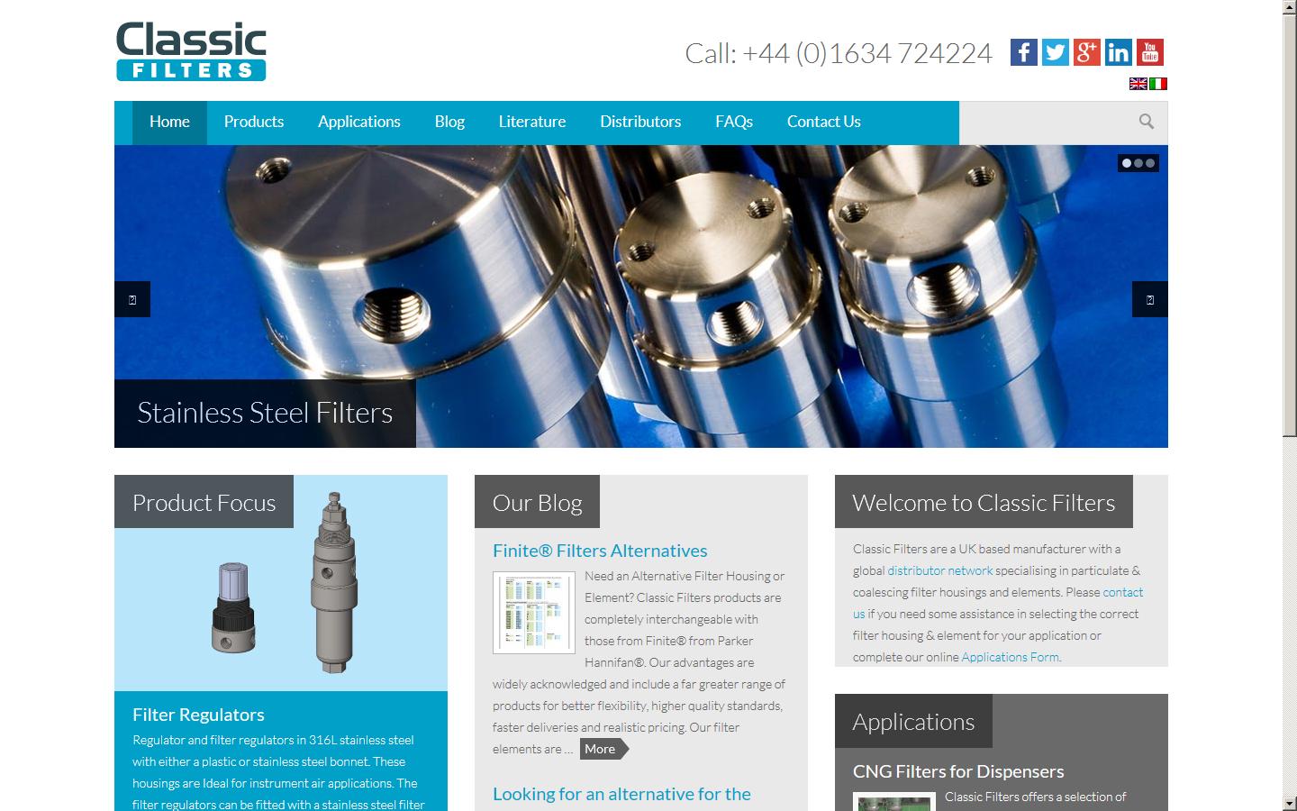 Classic Filters Ltd Website