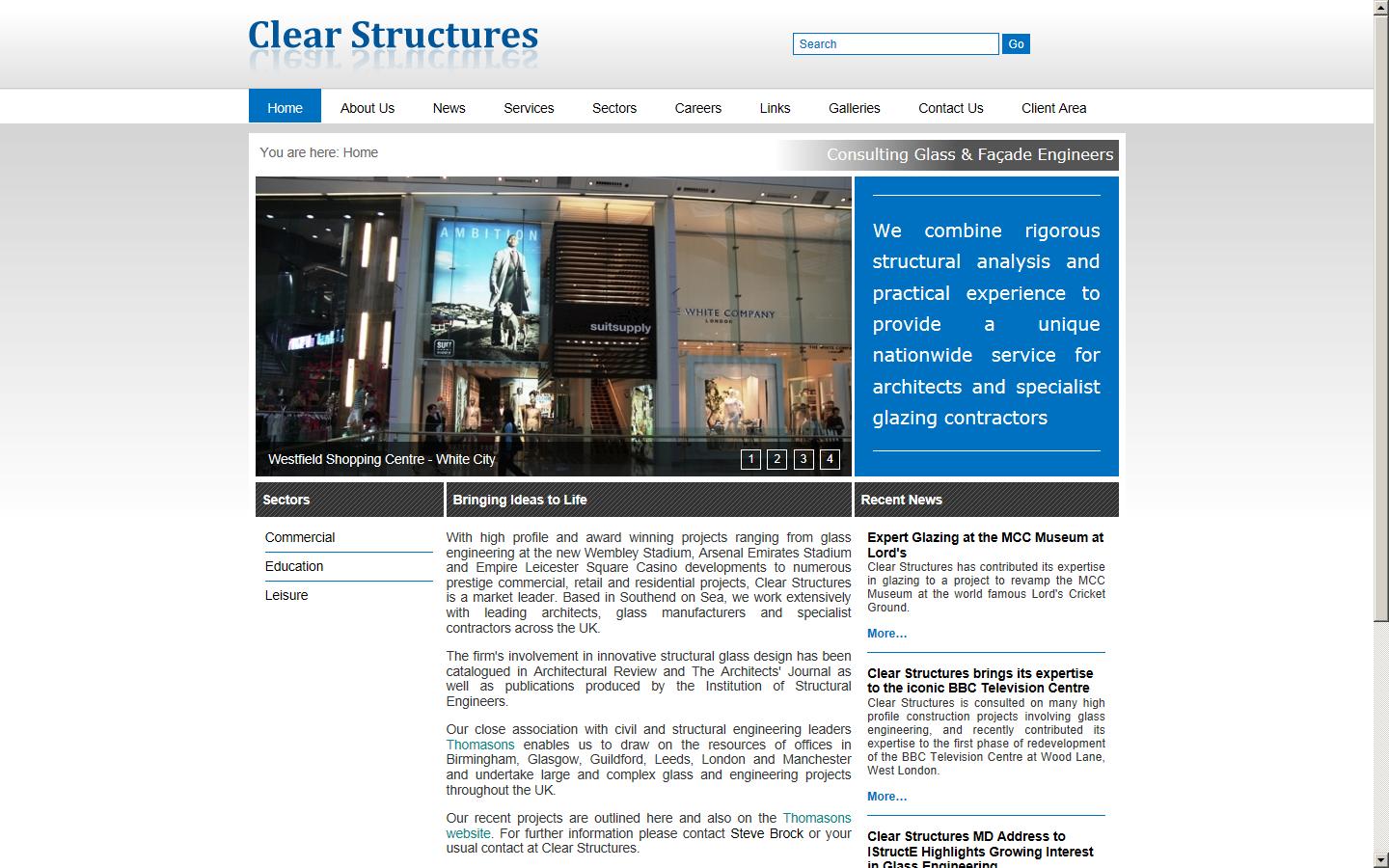 Clear Structures Ltd Website