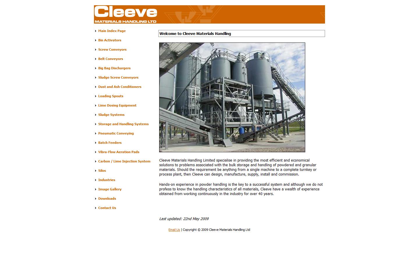 Cleeve Materials Handling Ltd Website