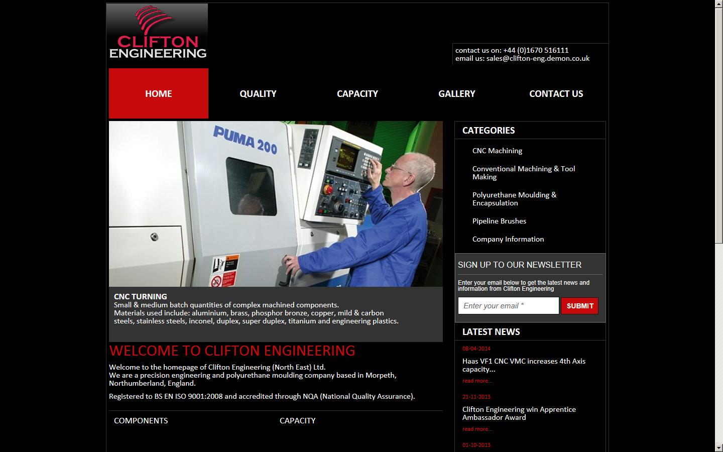 Clifton Engineering (North East) Ltd Website