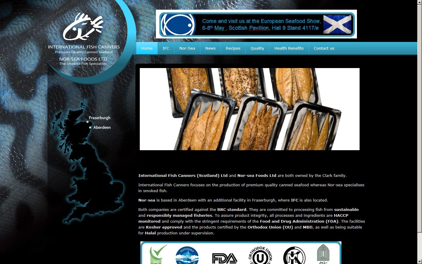 International Fish Canners (Scotland) Ltd Website