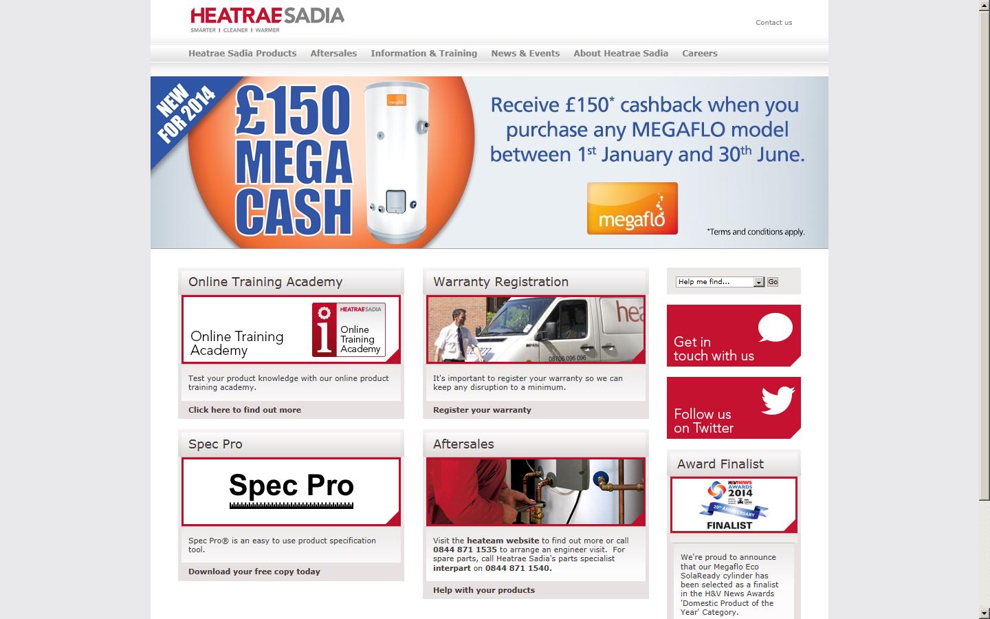 Heatrae Sadia  Website