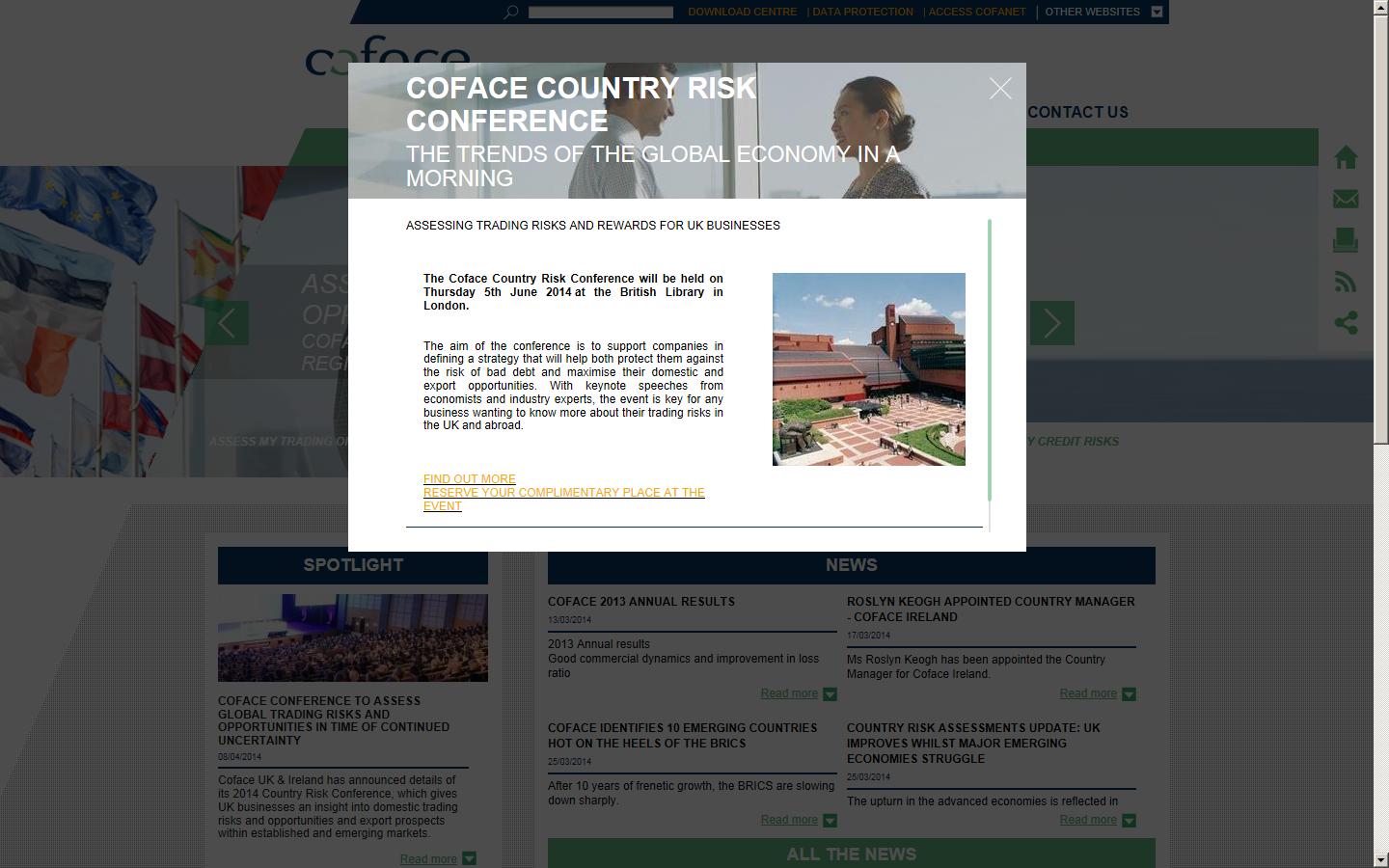 Coface UK  Website
