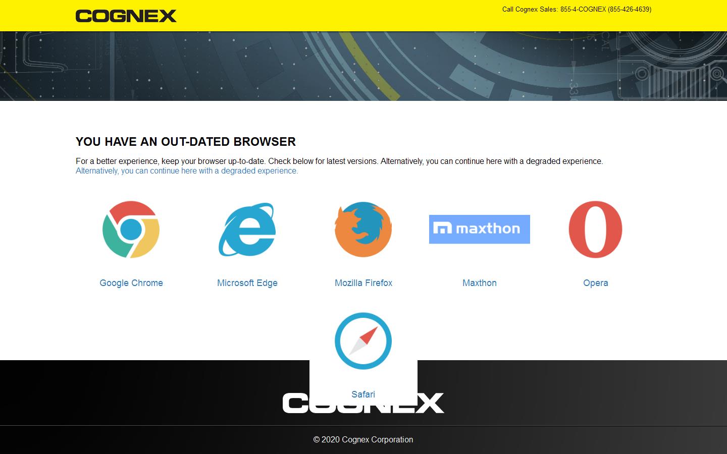 Cognex UK Ltd Website