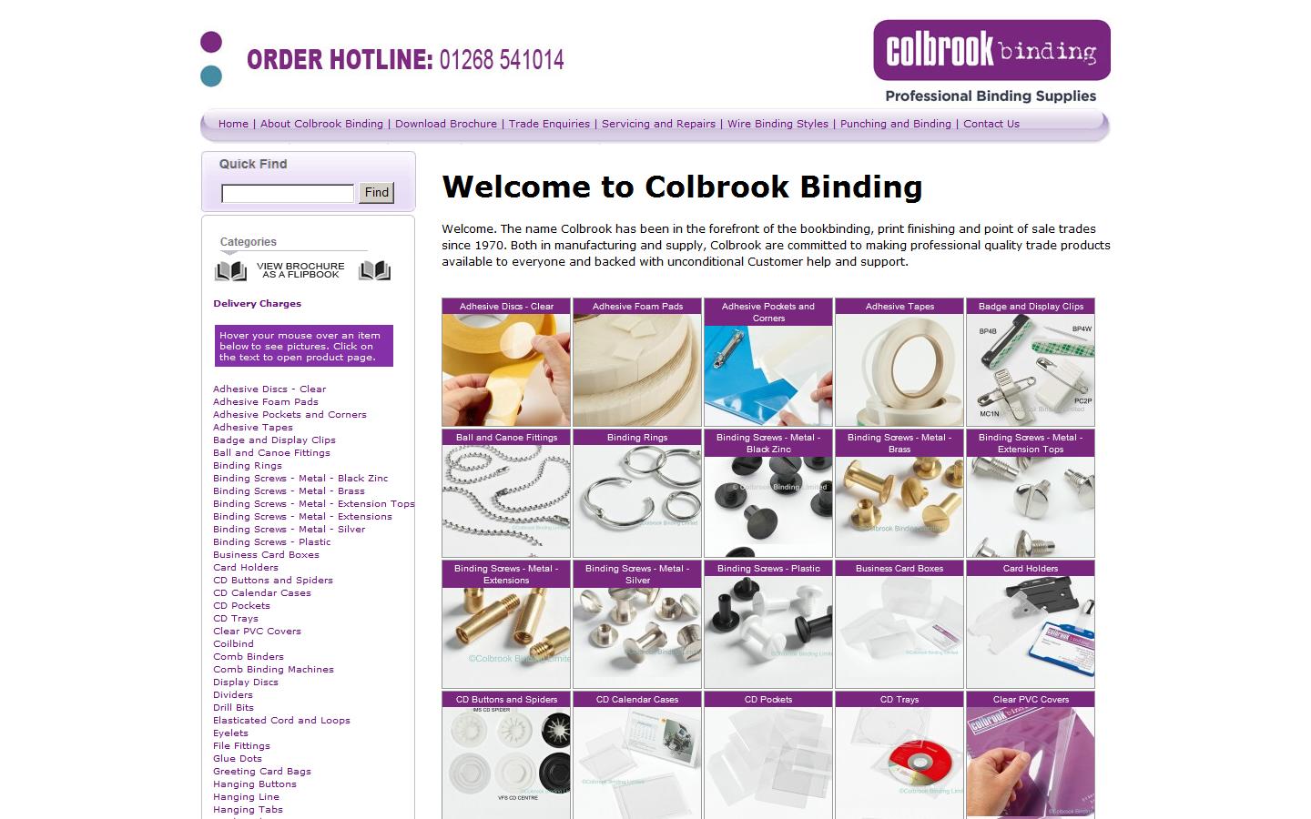 Colbrook Binding Ltd Website