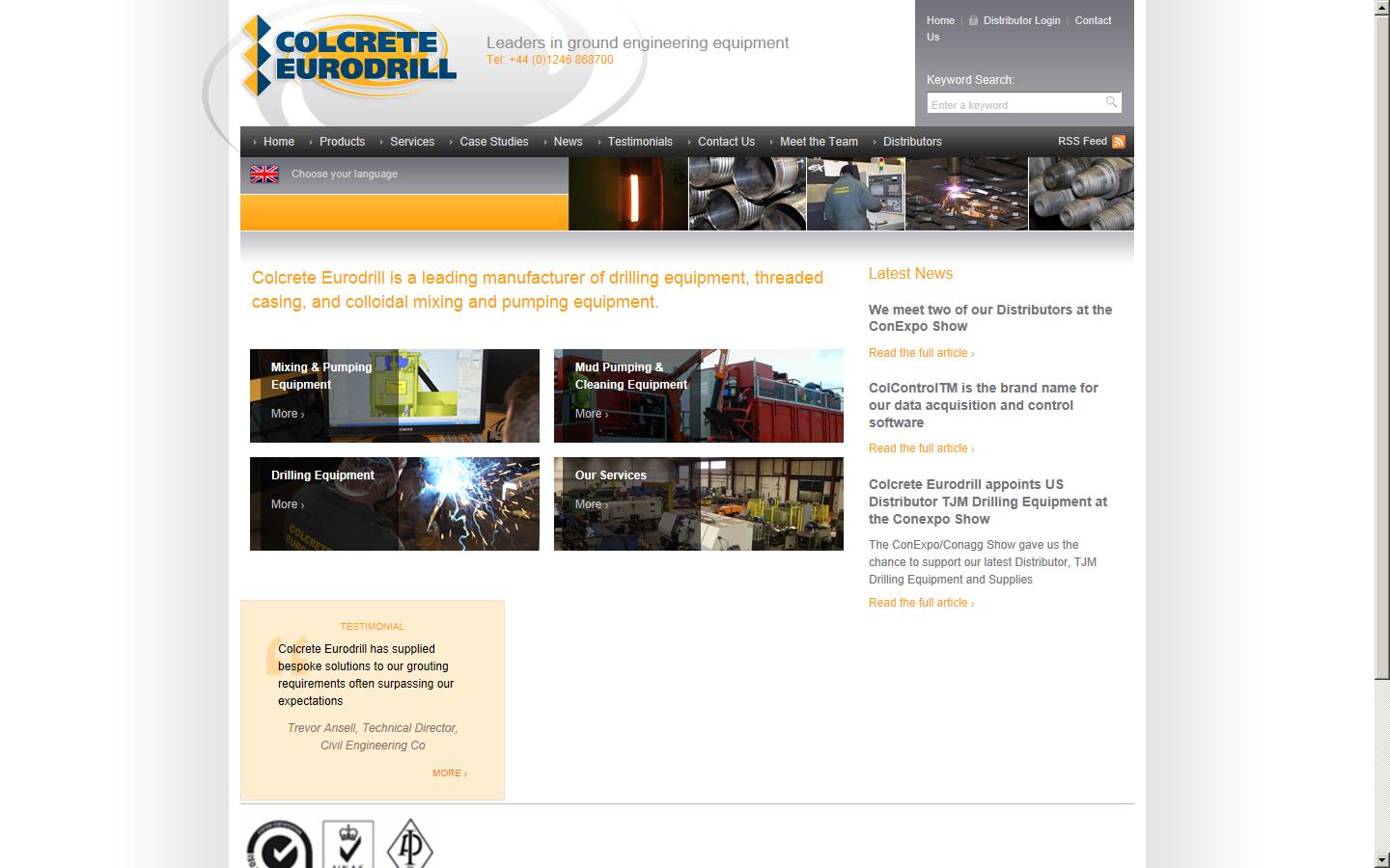Colcrete Eurodrill Website