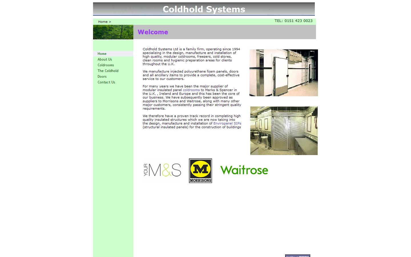 Coldhold Systems Ltd Website