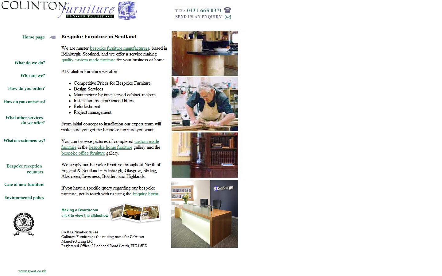 Colinton Furniture  Website