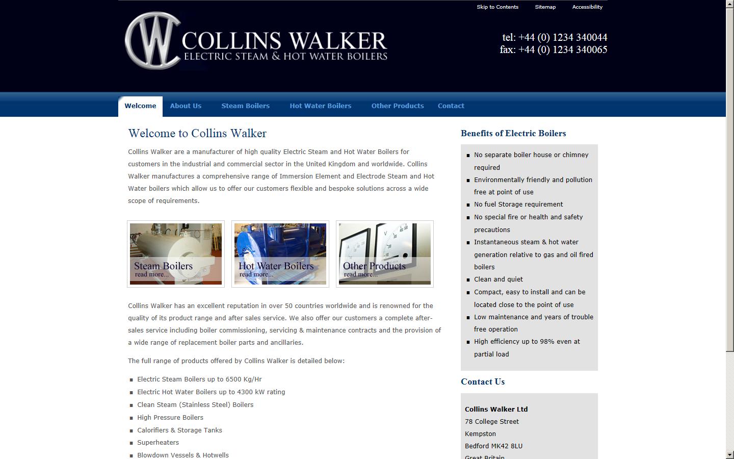 Collins Walker Ltd Website