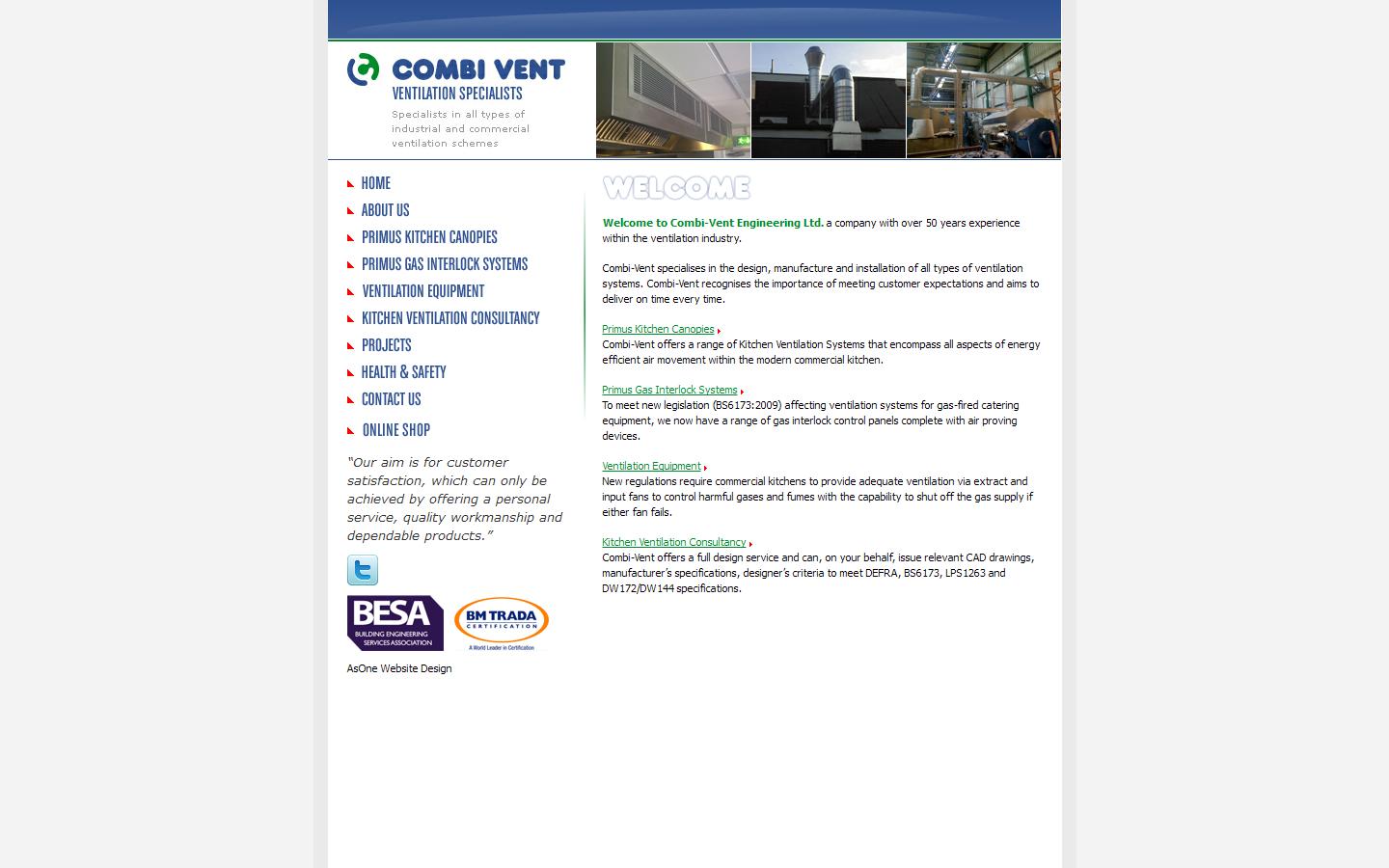 Combi-Vent Engineering Ltd Website