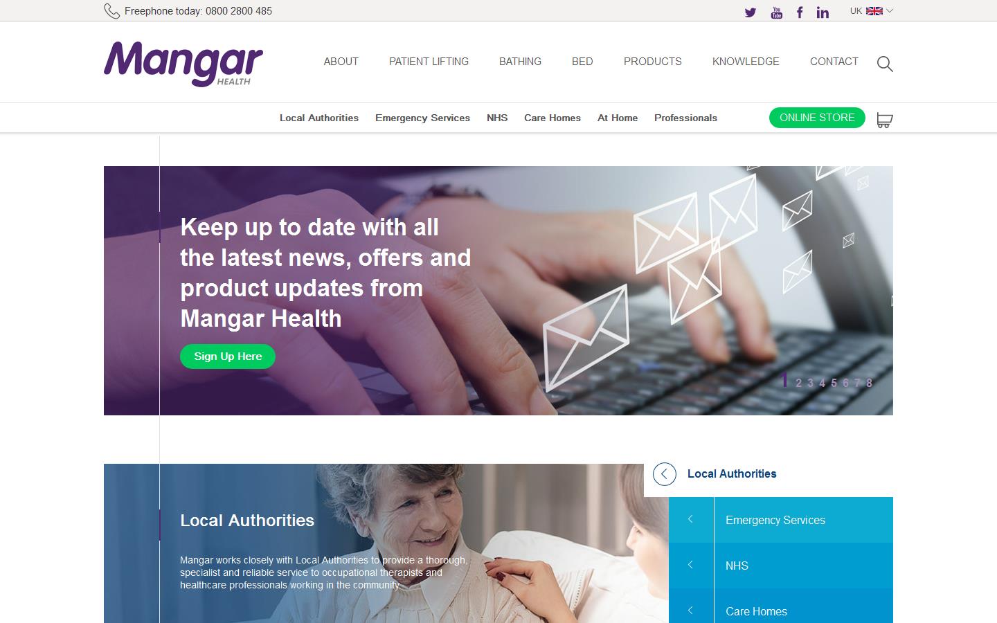 Mangar International Ltd Website