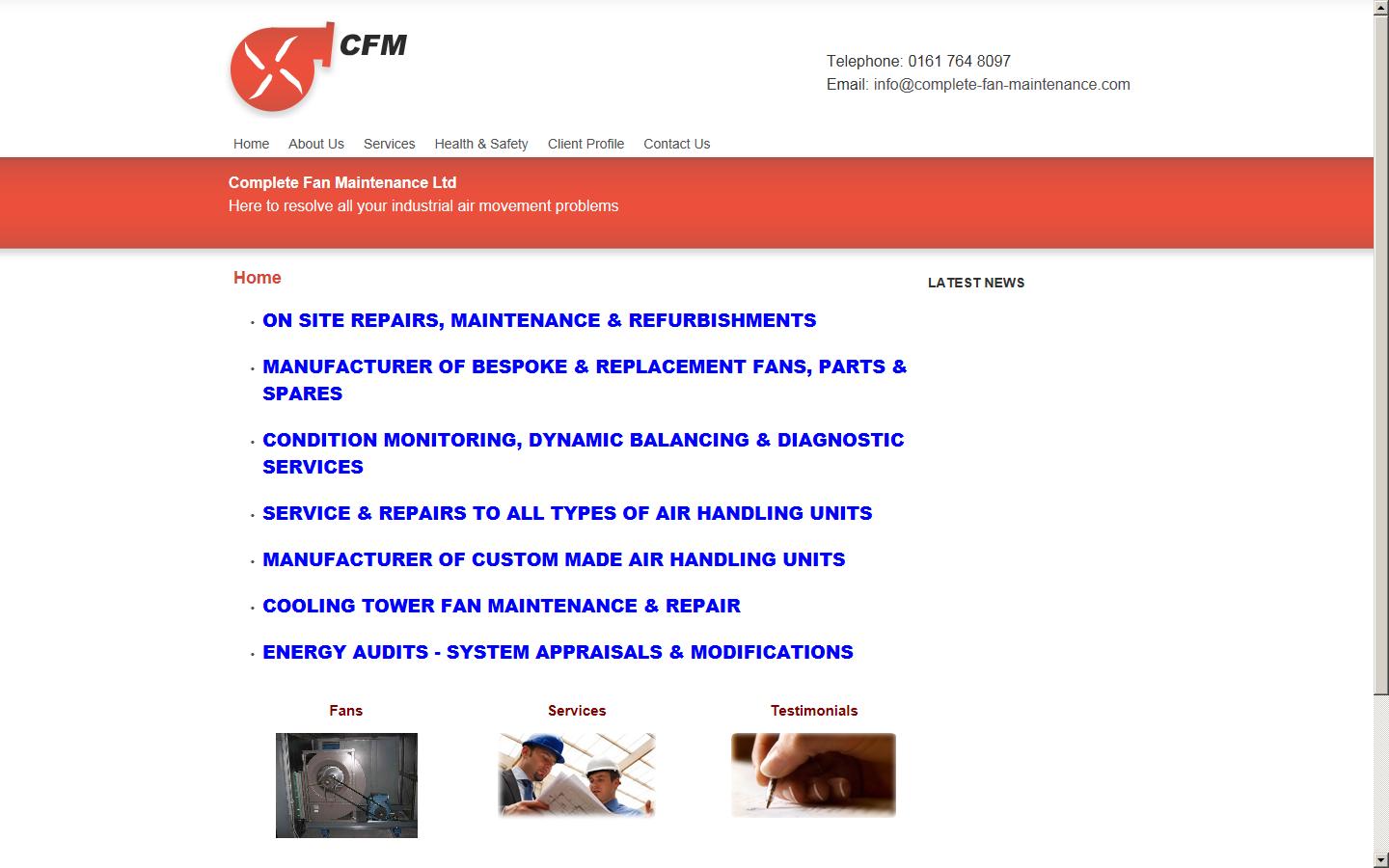 Complete Fan Maintenance Ltd Website