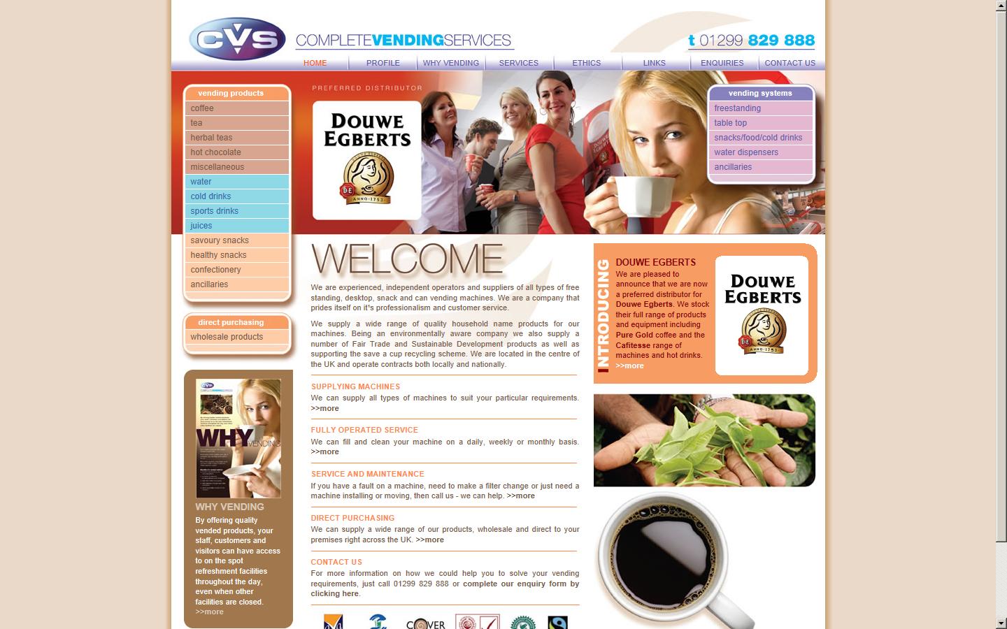 Complete Vending Services Ltd Website