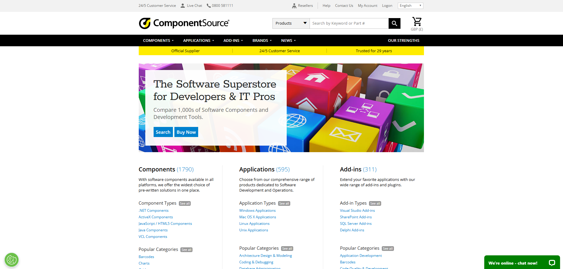 ComponentSource Website