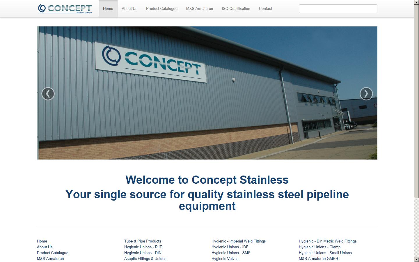 Concept Stainless Ltd Website