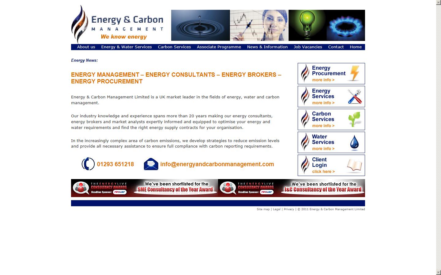 Energy and Carbon Management Limited Website