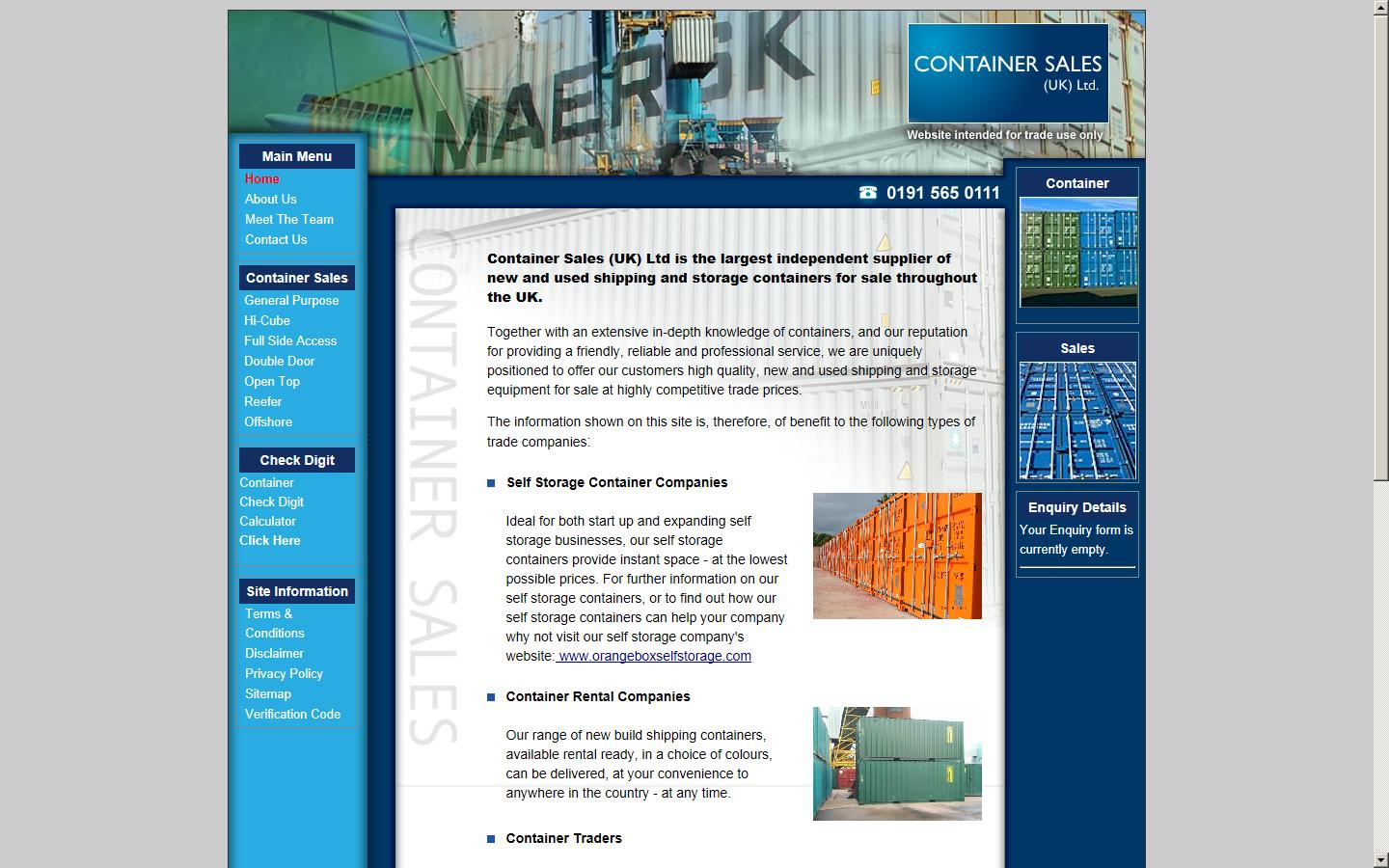 Container Sales (UK) Ltd Website