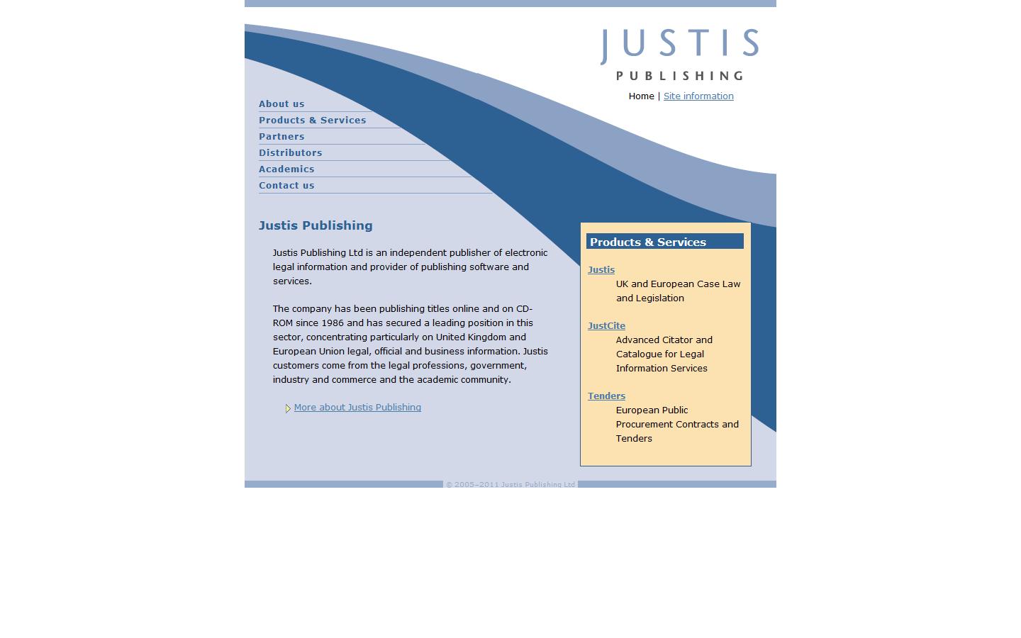 Justis Publishing Ltd Website