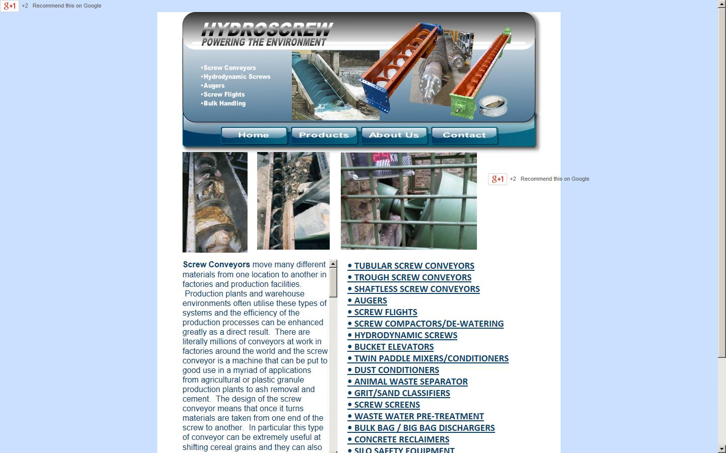 Hydroscrew Ltd  Website