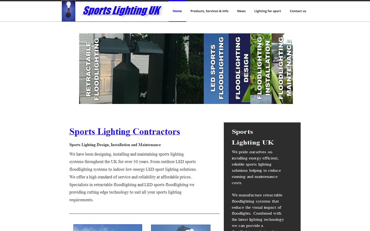 Sports Lighting (UK) Website