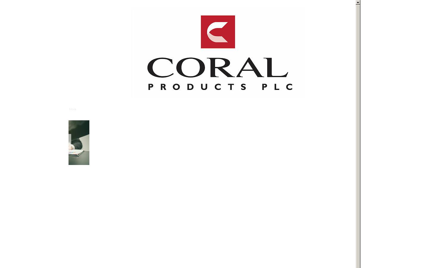 Coral Products PLC  Website