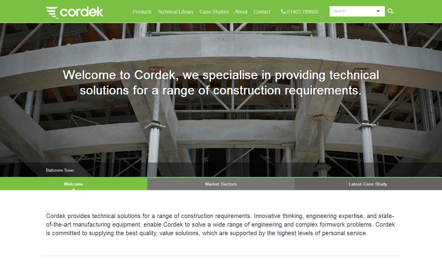 Cordek Ltd  Website