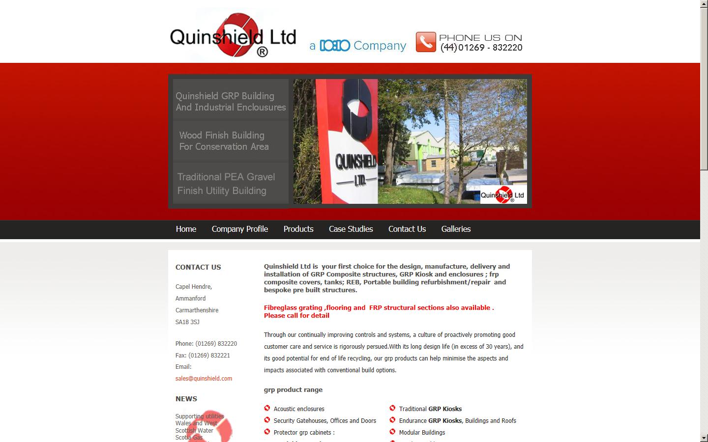 Quinshield Ltd Website