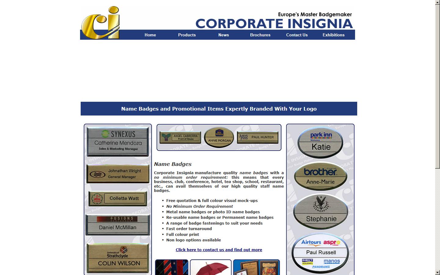 Corporate Insignia Ltd Website