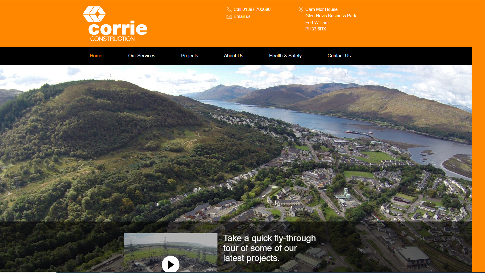 CORRIE CONSTRUCTION LTD Website