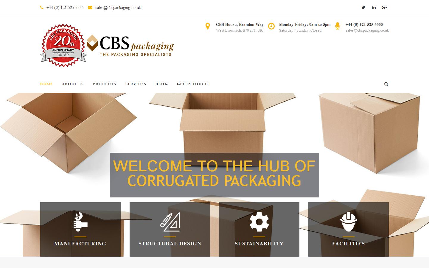 Corrugated Box Supplies Ltd Website