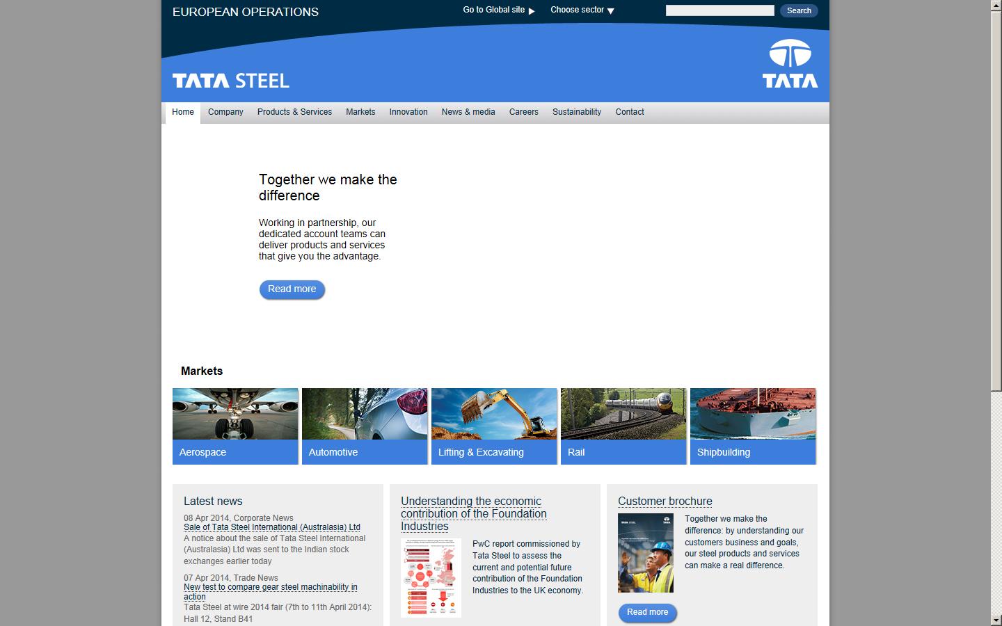 Tata Steel Website
