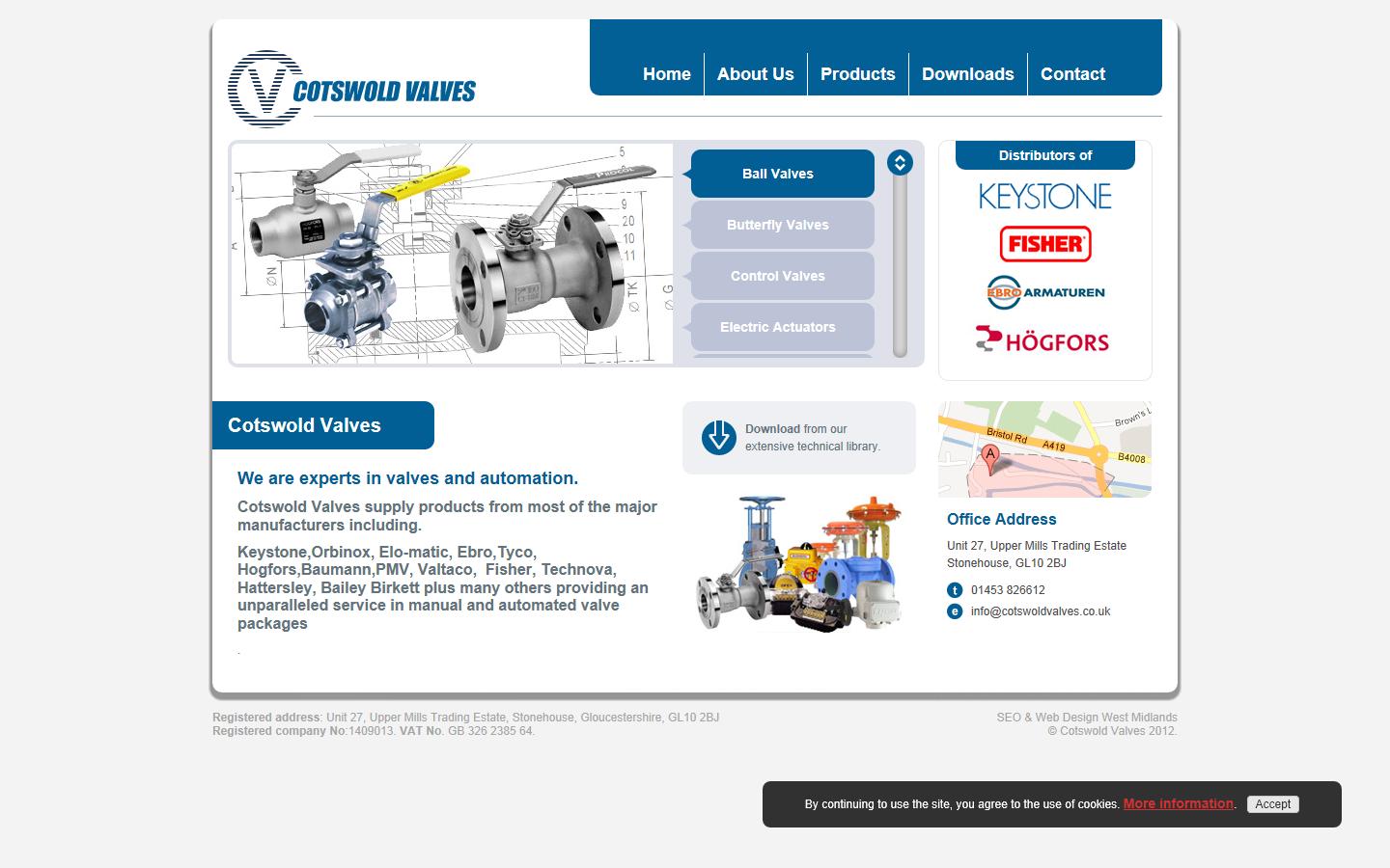 Cotswold Valves Ltd. Website