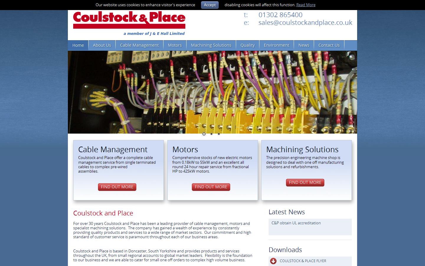 Coulstock & Place Engineering Co. Ltd Website