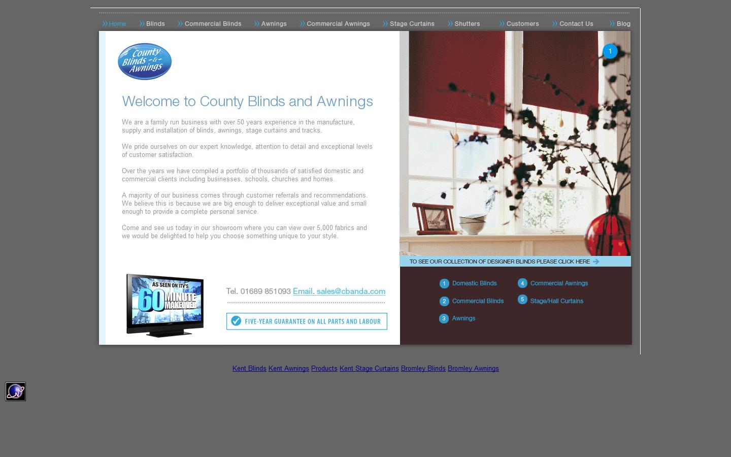County Blinds and Awnings Website