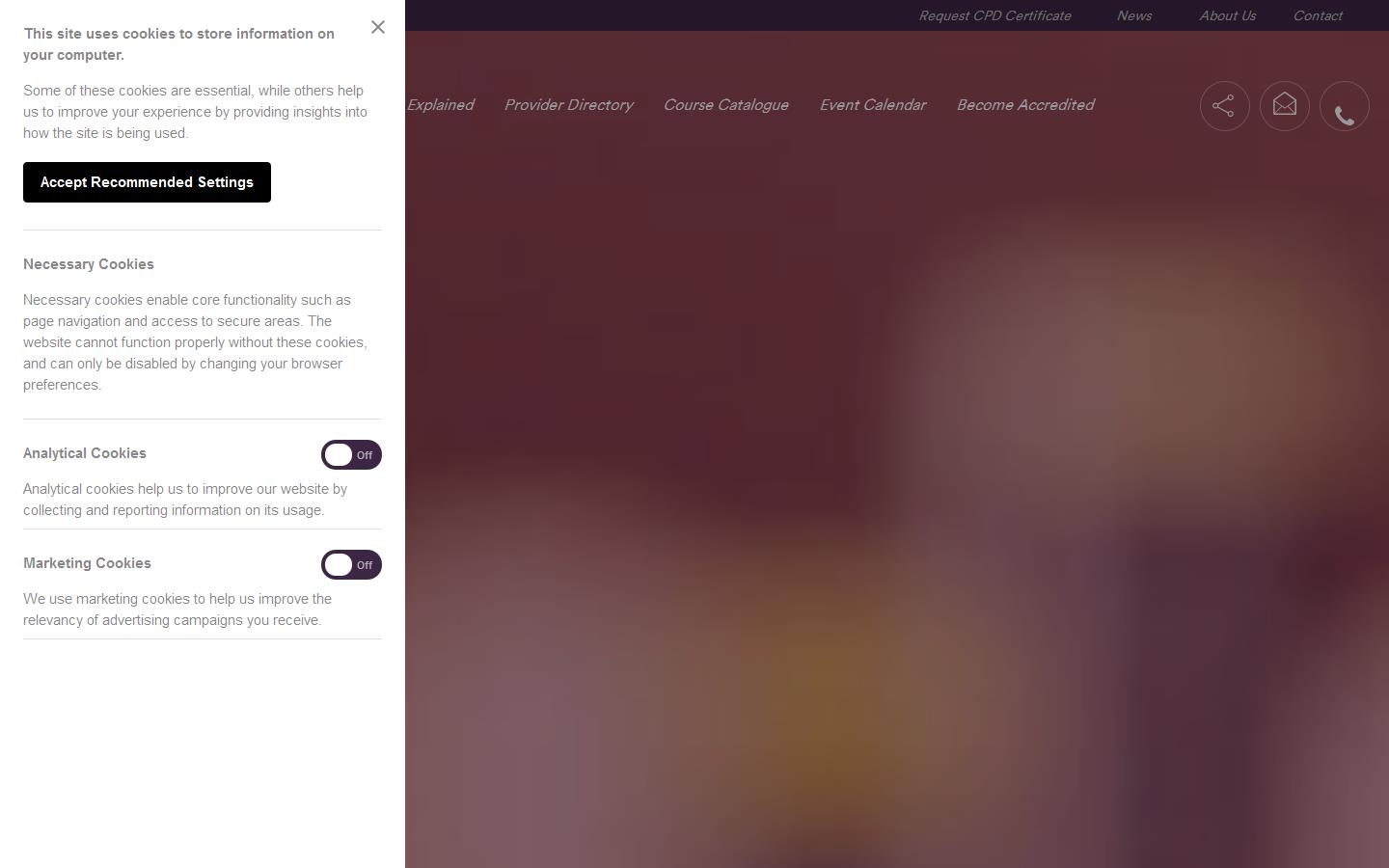CPD Certification Service Website