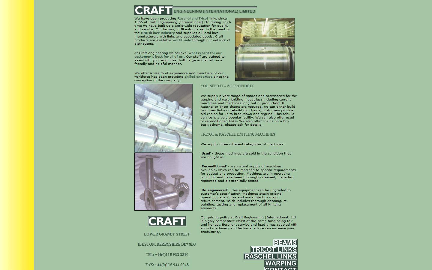 Craft Engineering (International) Ltd  Website