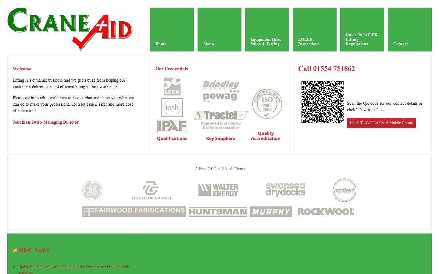 Crane Aid Service Company Ltd  Website