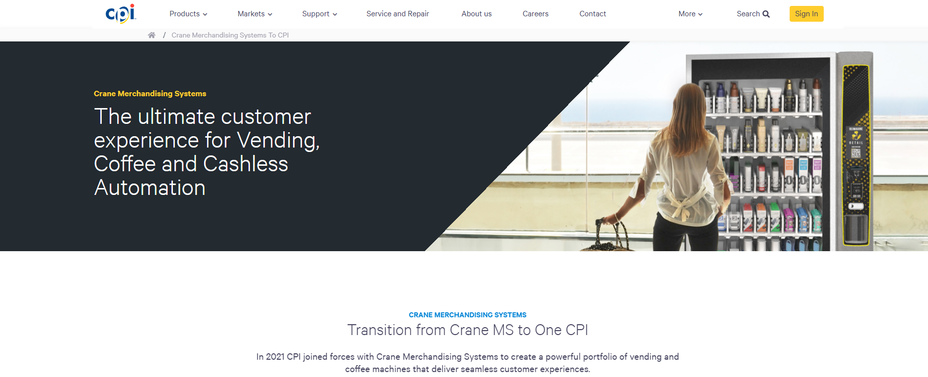 Crane Merchandising Systems Ltd Website