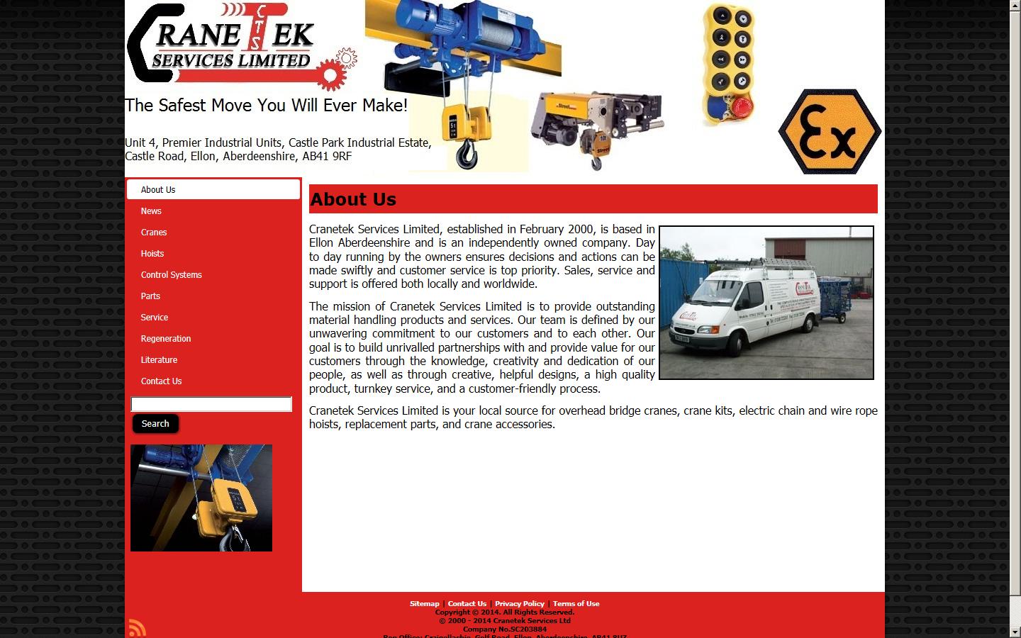 Cranetek Services Ltd Website