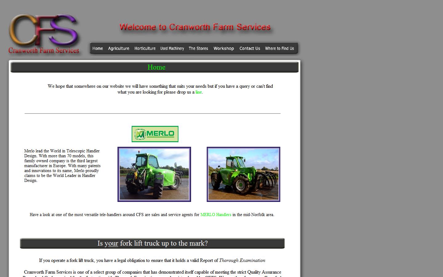 Cranworth Farm Services Website