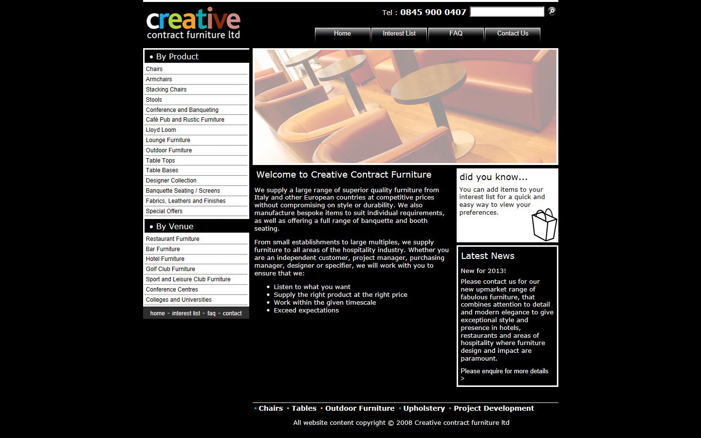 Creative Contract Furniture Ltd Website